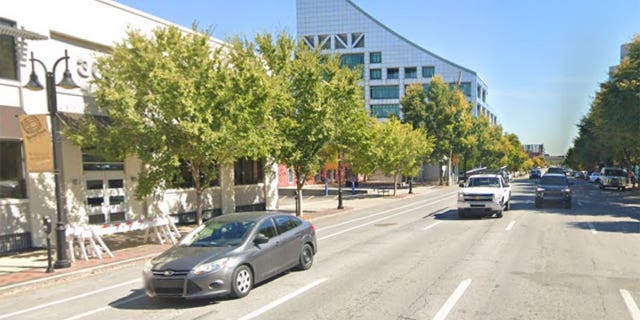 The area in Louisville, Kentucky where police say an "active aggressor" situation is unfolding Monday.