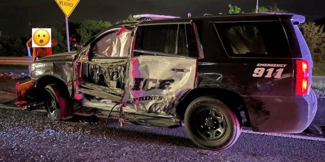 Wrecked Balch Springs police car