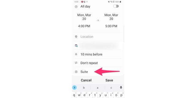 How to add notes to your calendar events.