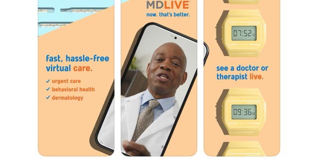MDLIVE menyediakan konsultasi virtual dengan dokter dan terapis.