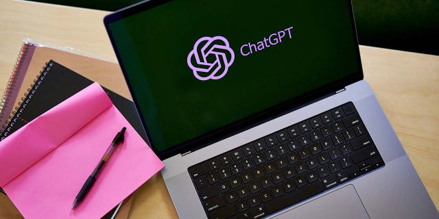 The ChatGPT logo on a laptop