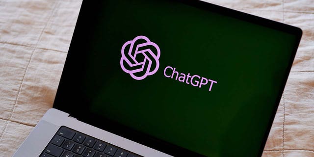 The ChatGPT logo on a laptop