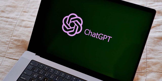 The ChatGPT logo on a laptop