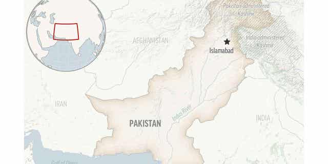 Pakistan locator map
