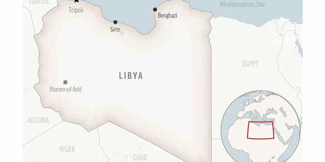 Libya locator map