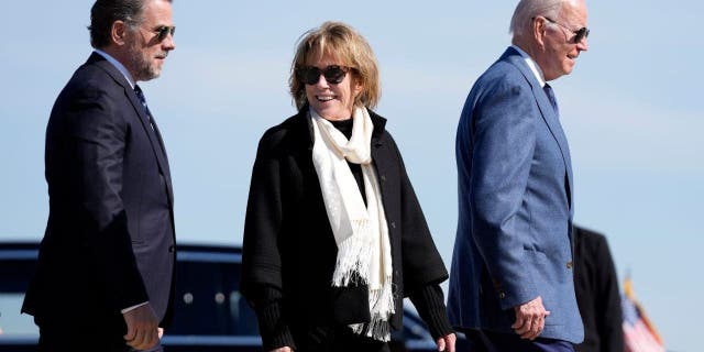 President Joe Biden walks to board Air Force One