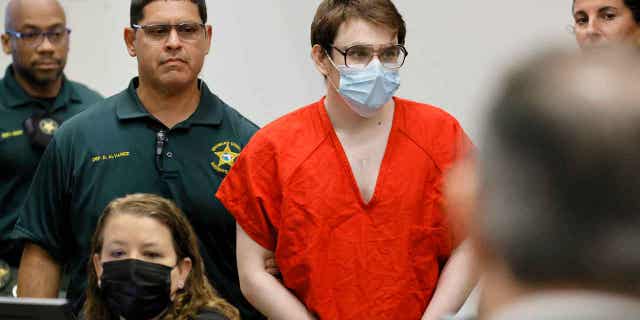 Marjory Stoneman Douglas High School shooter Nikolas Cruz is escorted into the courtroom in the penalty phase of his trial, on Oct. 14, 2022, at the Broward County Courthouse in Fort Lauderdale, Florida. Florida will soon no longer require a unanimous jury recommendation before an execution under a bill the Legislature approved on April 13, 2023.