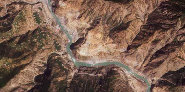 The Dasu Dam project in Khyber Pakhtunkhwa province, Pakistan, is shown on April 13, 2023. Pakistani police arrested a Chinese national working at the dam project on blasphemy charges after he allegedly insulted Islam and the Prophet Muhammad, authorities said April 17, 2022.