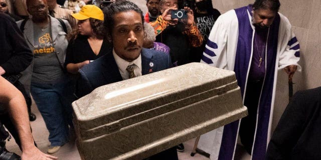 Justin Jones casket protest