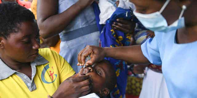 Child receiving a vaccine
