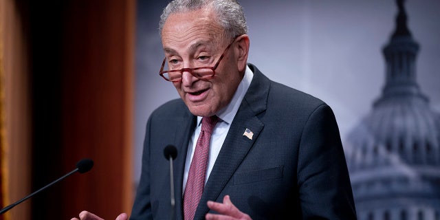 Chuck Schumer speaks to press on debt ceiling