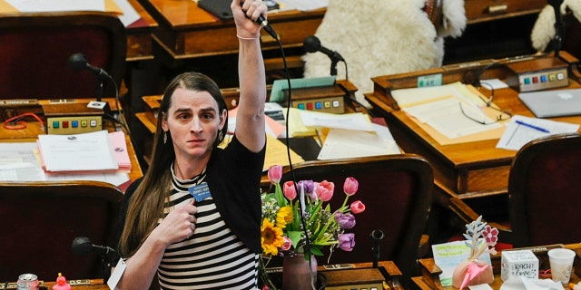 zooey zephyr with a mic
