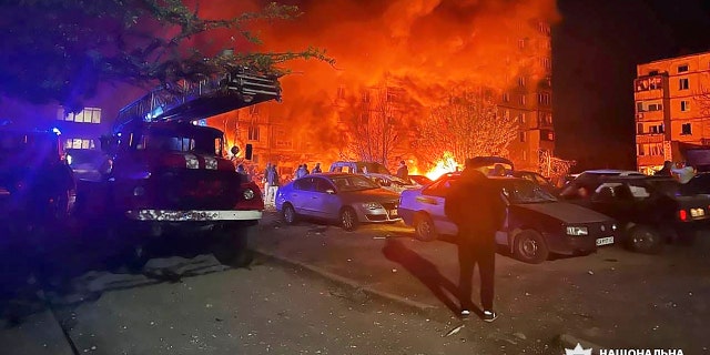 Ukrainian firefighters