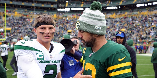 Aaron Rodgers y Zach Wilson hablan