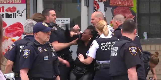 Aisha Pitt vs Police outside court
