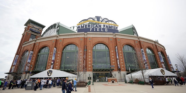 A general view of American Family Field prior to a game between the Milwaukee Brewers and the New York Mets on Opening Day on April 3, 2023 in Milwaukee, Wisconsin.
