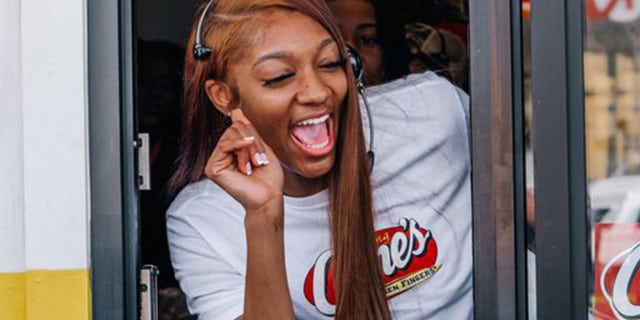 Angel Reese at Raising Cane's.