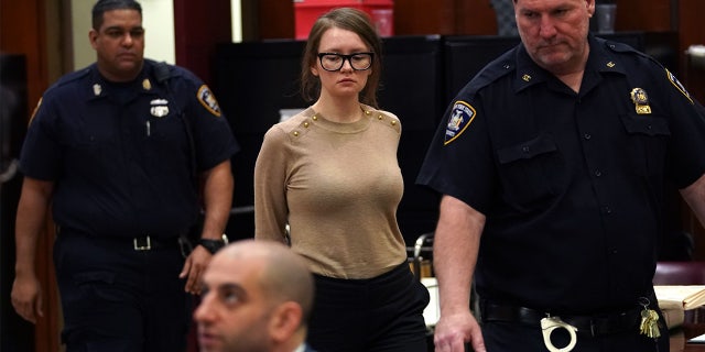 Anna Sorokin, better known as Anna Delvey, is seen in the courtroom during her trial at New York State Supreme Court on April 11, 2019.