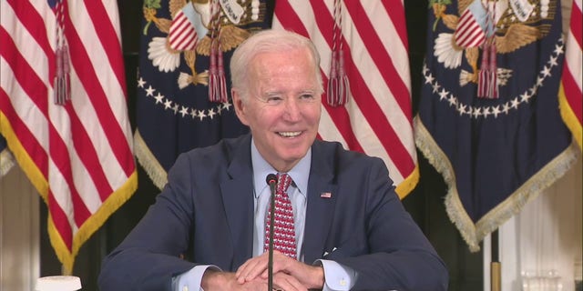 President Biden snickered at a question on former President Trump's indictment.