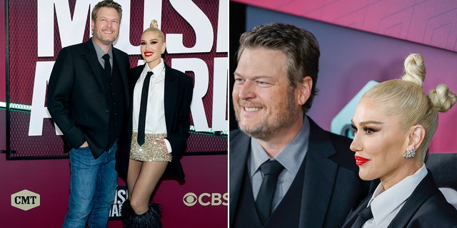 Blake Shelton and wife Gwen Stefani wore coordinated outfits at the CMT Music Awards.