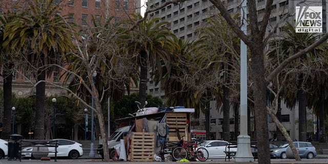 Homeless encampment in San Francisco April 7, 2023.