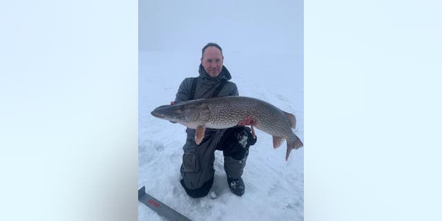 Brad Lila, of Hudson, Minnesota, caught and released a record northern pike from Mille Lacs Lake, which measured 46.25 inches in length and tied with the state's already established record.