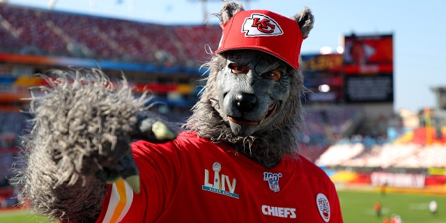 ChiefsAholic before Super Bowl LV between the Buccaneers and the Kansas City Chiefs at Raymond James Stadium on Feb. 7, 2021, in Tampa, Florida.