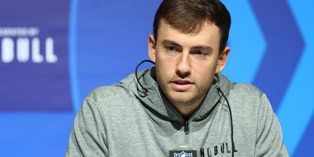 Clayton Tune at the scouting combine