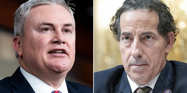 House Oversight and Accountability Committee Chairman James Comer, left, and Rep. Jamie Raskin.