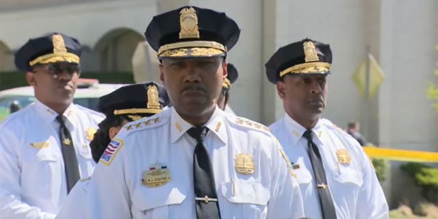 MPD Chief Robert Contee delivers an update on the shooting near a funeral home.