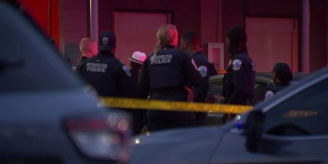 Police outside of the Ivy City Hotel in which the 31-year-old woman was killed in Washington, D.C.