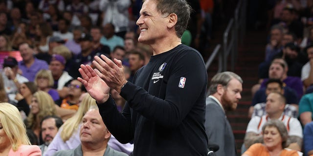 Dallas Mavericks owner Mark Cuban looks on during the first half of the NBA game at Footprint Center on October 19, 2022 in Phoenix, Arizona. The Suns defeated the Mavericks 107-105.