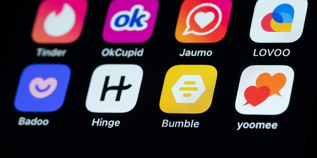 phone displaying multiple dating apps