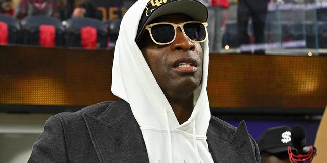 Deion Sanders at the national championshi