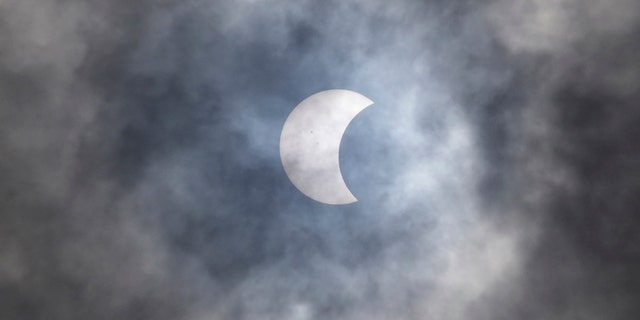 A partial solar eclipse