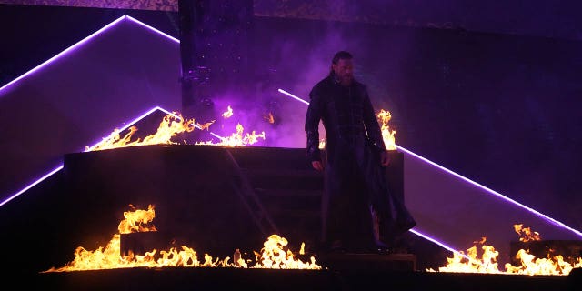Apr. 3, 2022; Arlington, TX, USA; Edge enters the arena during WrestleMania astatine AT&T Stadium.