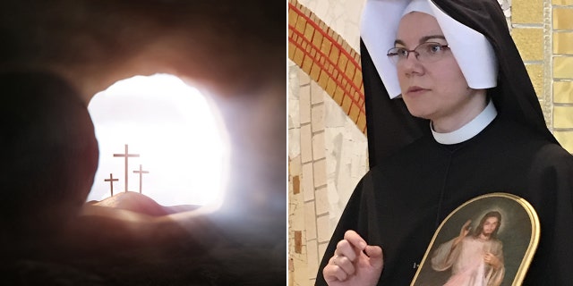 Christ's first gift to his apostles was his peace and mercy, said Sr. Donata Farbaniec, pictured above on right.