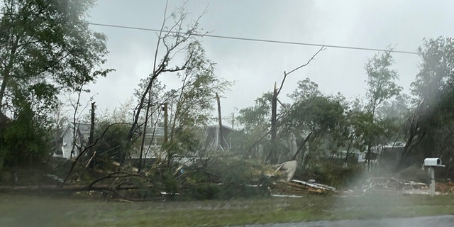 Damage from the tornado