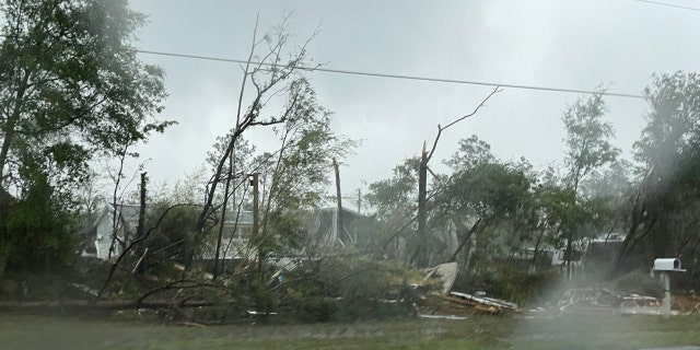 Damage from the tornado