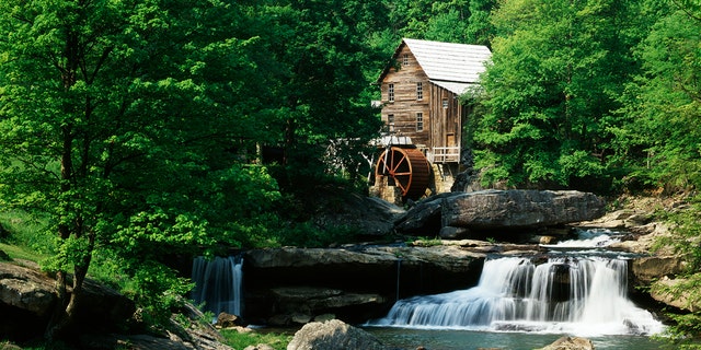 The Glade Creek Grist Mill is seen in Babcock State Park in Fayette County, West Virginia, in this 1980 photo.