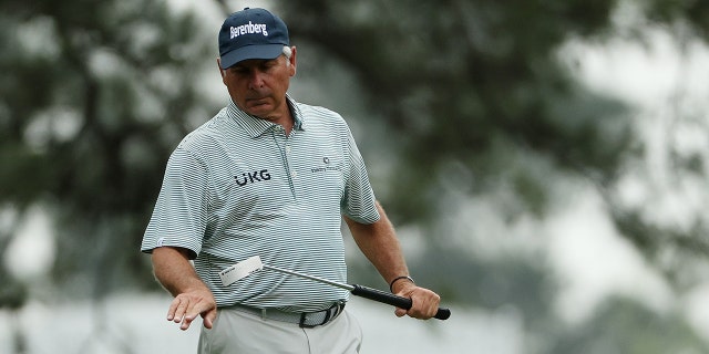 Fred Couples on the third green during the first round of the Masters Tournament on April 6, 2023.