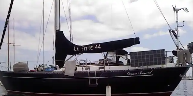 Kapal Le Fitte sepanjang 44 kaki, Ocean Bound, yang hilang setelah melakukan kontak terakhir pada 4 April. 