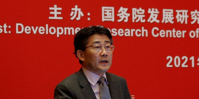 George F. Gao, head of China's Center for Diseases Prevention and Control, attends a session at the China Development Forum in Beijing, China March 20, 2021. 
