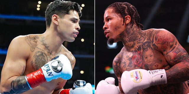 Gervonta Davis, right, and Ryan Garcia are set to fight at T-Mobie Arena in Las Vegas on April 22.
