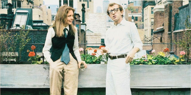 "Annie Hall" lobby card, Diane Keaton, Woody Allen, 1977. The movie won the 1978 Oscar for Best Picture, while Keaton won for Best Actress. 