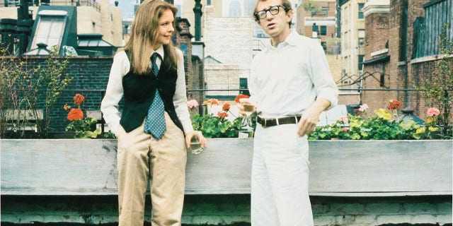 "Annie Hall" lobby card, Diane Keaton, Woody Allen, 1977. The movie won the 1978 Oscar for Best Picture, while Keaton won for Best Actress.