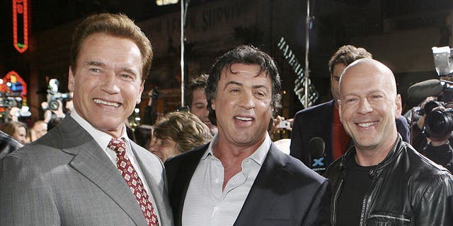 Gov. Arnold Schwarzenegger, Sylvester Stallone and Bruce Willis