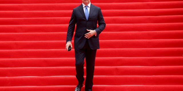 President of Montenegro Milo Djukanovic arrives at press conference as he marks two years in office on May 18, 2020 in Cetinje, Montenegro.