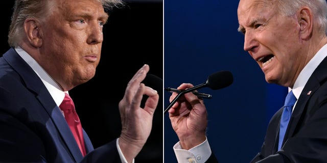 Joe Biden and Donald Trump debating