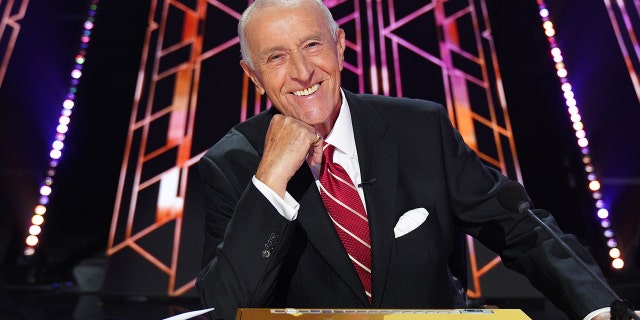 Len Goodman smiles on Dancing with the Stars set